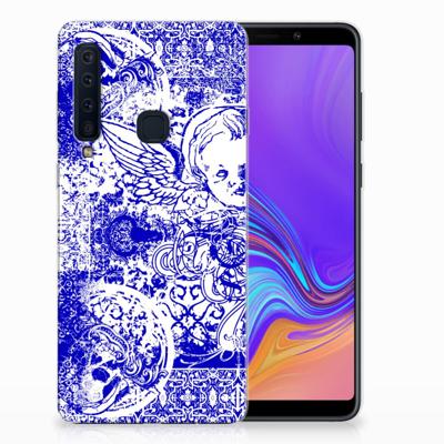 Silicone Back Case Samsung Galaxy A9 (2018) Angel Skull Blauw