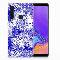 Silicone Back Case Samsung Galaxy A9 (2018) Angel Skull Blauw