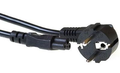 ACT Stroomkabel randaarde stekker CEE7/7 male (haaks) - C5 5.00 m