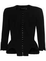 Mugler veste crop à design corset - Noir