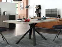 Rechthoekige eettafel SNAPO 180 cm stanley hickory/zwart - thumbnail