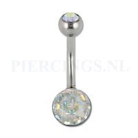 Navelpiercing multisteen kristal AB - thumbnail