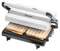 Bestron sandwichmaker, panini contactgrill met antiaanbaklaag, 750W, wit