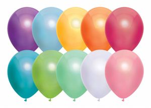 Metallic Ballonnen diverse kleuren 50 stuks