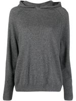 Chinti & Parker fine-knit wool-cashmere hoodie - Gris