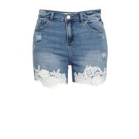 Simply Be jeans short light denim/wit
