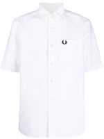 Fred Perry chemise en coton à manches courtes - Blanc