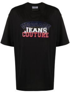 Versace Jeans Couture t-shirt en coton à logo floqué - Noir