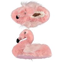 Roze flamingo pantoffels/sloffen voor dames