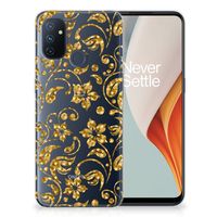 OnePlus Nord N100 TPU Case Gouden Bloemen - thumbnail