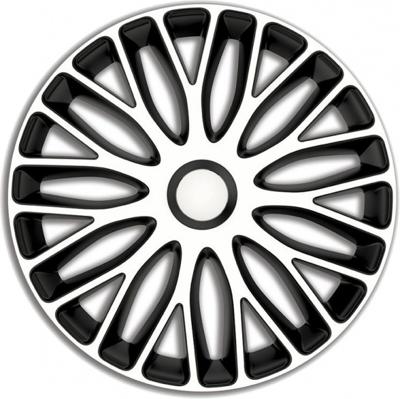 AutoStyle wieldoppen Mugello 17 inch ABS wit/zwart set van 4 AutoStyle wieldoppen Mugello 17 inch ABS wit/zwart set van 4