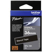 Brother STe-161 Labeltape sjabloon Tapekleur: Transparant Tekstkleur: Wit 36 mm 3 m - thumbnail