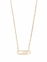 Aurelie Bidermann collier Paper Clip en or 18ct orné de diamants - thumbnail