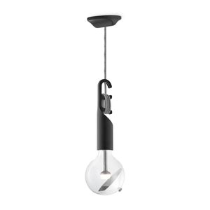 Move Me hanglamp Twist - zwart / Cone 5,5W - zilver