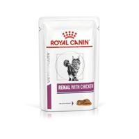 Royal Canin Veterinary Renal Kicken | 12 x 85 g | Volledig dieet voor volwassen katten | ter ondersteuning van nierproblemen | In vershoudzak