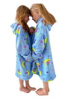 Unicorn kindersnuggie fleece - lichtblauw