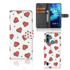 Motorola G8 Power Lite Telefoon Hoesje Hearts