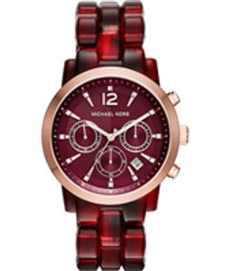 Horlogeband Michael Kors MK6237 Kunststof/Plastic Rood 22mm