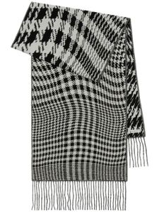 Burberry écharpe à motif pied-de-poule - Noir