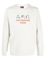 A.P.C. sweat en coton à logo imprimé - Tons neutres - thumbnail