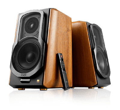 Edifier: S1000MKII Actieve Boekenplank Speakers 2 stuks - Zwart/Bruin Edifier: S1000MKII Actieve Boekenplank Speakers 2 stuks - Zwart/Bruin