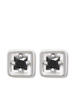 Suzanne Kalan puces d'oreilles Inlay en or blanc 18ct serties de saphirs - Argent - thumbnail