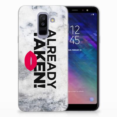 Samsung Galaxy A6 Plus (2018) Siliconen hoesje met naam Already Taken White Samsung Galaxy A6 Plus (2018) Siliconen hoesje met naam Already Taken White