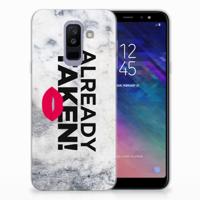 Samsung Galaxy A6 Plus (2018) Siliconen hoesje met naam Already Taken White