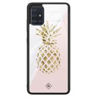 Samsung Galaxy A51 glazen hardcase - Ananas