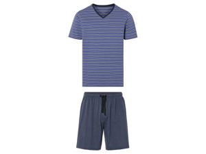 LIVERGY Herenpyjama (S (44/46), Blauw/donkerblauw)