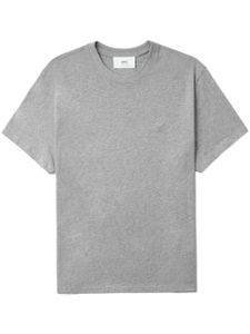 AMI Paris t-shirt en coton à logo brodé - Gris