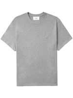 AMI Paris logo-embroidered cotton T-shirt - Gris