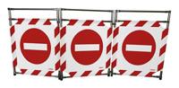 Interventiebarrière van roestvrij staal, 1 m, logo verboden