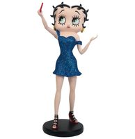 Betty Boop Selfie - Blauwe Glitter Jurk Beeldje - thumbnail