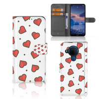 Nokia 5.4 Telefoon Hoesje Hearts - thumbnail