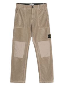 Stone Island Junior pantalon 30303 en velours côtelé - Gris