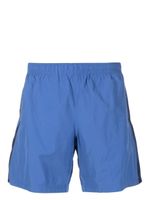 Alexander McQueen short de bain Selvedge à logo en jacquard - Bleu - thumbnail