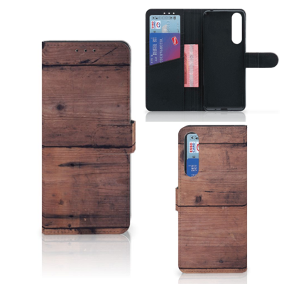 Sony Xperia 1 II Book Style Case Old Wood