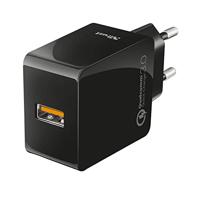 Trust Urban Supersnelle Usb-Wandoplader met Qc3.0 en Auto-Detectie, Zwart