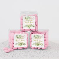 Bedankdoosje bruiloft Geometric Floral vierkant