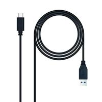 NANOCABLE 10.01.4001-L150 USB-kabel 3.1 Gen2, hoofdgebruik voor mobiele telefoons, tablets, overdrachtssnelheid tot 10 Gbit/s, tot 3 ampère lading, stekker op stekker, zwart, 1,5 m