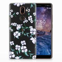 Nokia 7 Plus Uniek TPU Case Blossom White - thumbnail