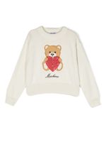 Moschino Kids pull à broderies - Blanc - thumbnail