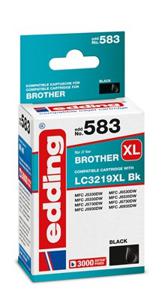 Edding Inktcartridge vervangt Brother LC-3219XLBK Compatibel Zwart Tintenpatrone 18-583