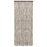 vidaXL Vliegengordijn 56x185 cm chenille taupe en wit