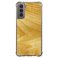 Samsung Galaxy S21 Stevig Telefoonhoesje Licht Hout