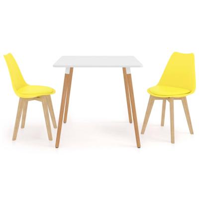 Vidaxl 3-delige Eethoek Geel