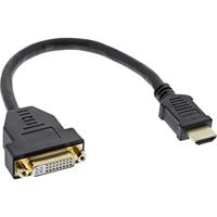 InLine 17670I HDMI-DVI adapterkabel, HDMI-stekker naar DVI-aansluiting, 0,2 m