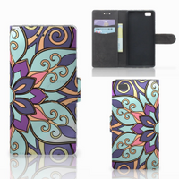 Huawei Ascend P8 Lite Hoesje Purple Flower