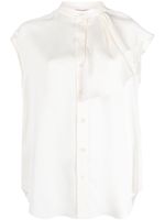 Alexander McQueen blouse sans manches à volants - Blanc